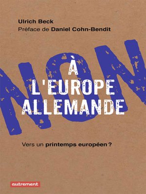 cover image of Non à l'Europe allemande